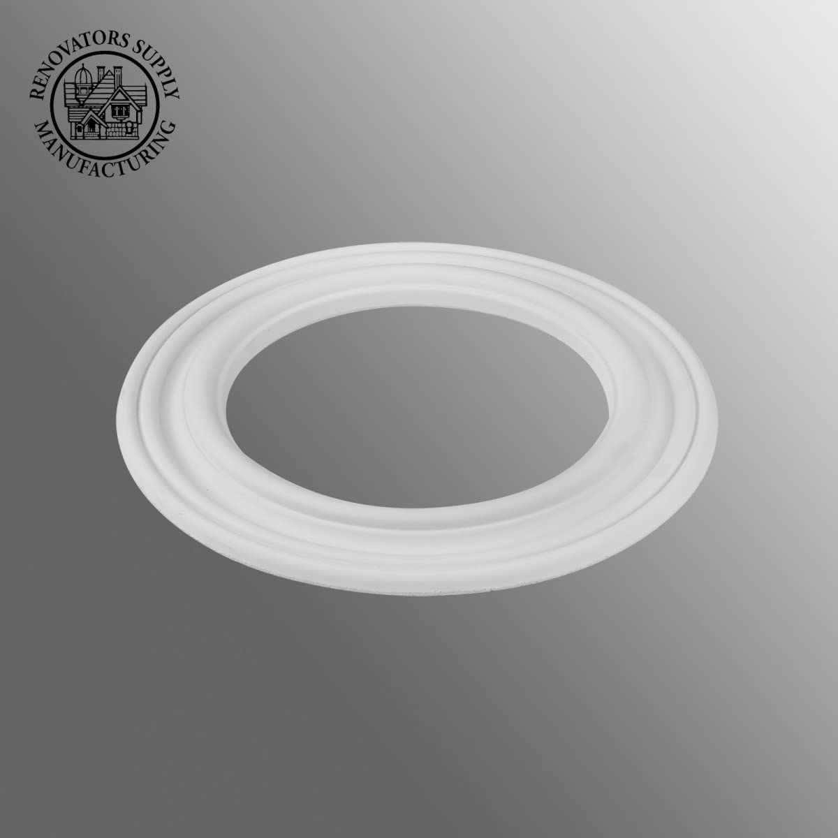 Renovators Supply Manufacturing Recessed Lighting Trim 10-1/8 in. Wide White Polyurethane Ornate Recessed Ceiling Light Trims