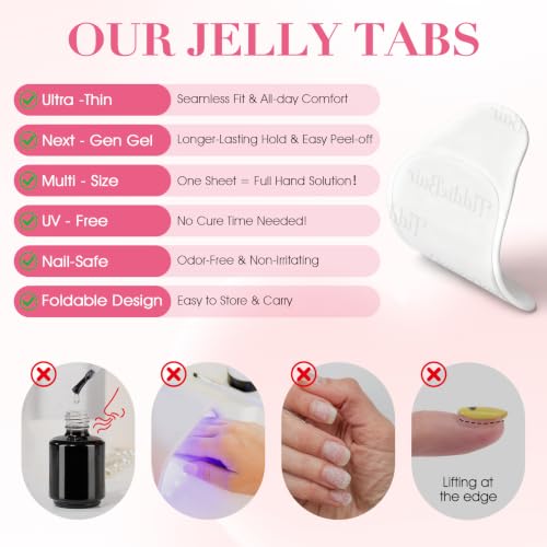 TiddieBair Nail Adhesive Tabs for Press On Nails - 480pcs