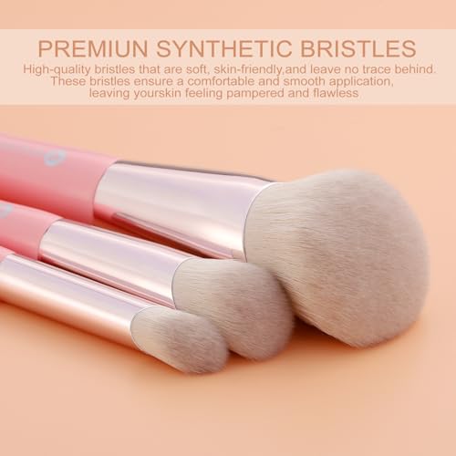 KINGMAS 3-Piece Angled Foundation & Concealer Makeup Brush Set
