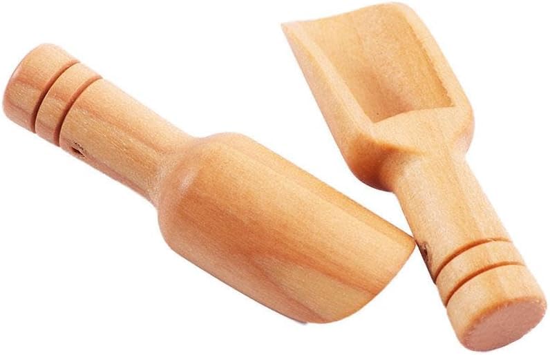 5 Mini Wooden Spoons for Spices & Cooking - Natural Bamboo