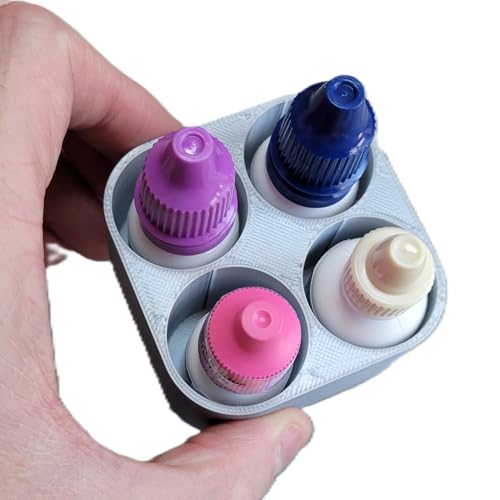 Znet3D Slim Organizer – Silver 4-Bottle Tray Holder for Efficient Storage