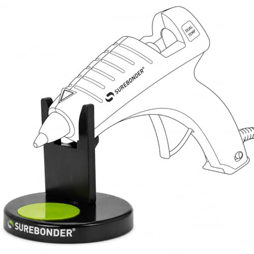 Surebonder Universal Glue Gun Stand with Non-Stick Silicone Drip Pad, Safety & Convenience