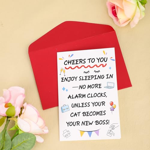Funny Retirement Card with Envelope | Creative Farewell Gift