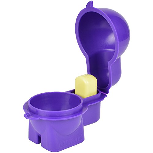 Hutzler Egg To-Go Container with Salt Shaker - Purple