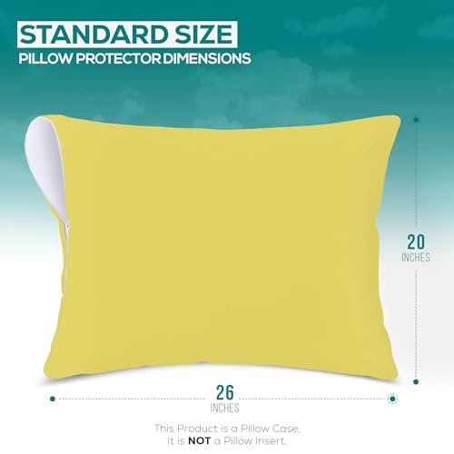 Utopia Bedding Set of 2 Standard Pillow Protectors - Waterproof & Dust Mite Proof Encasements