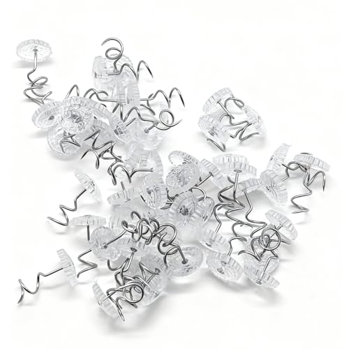 S-SJEDA Bed Skirt Pins - 50 Clear Upholstery Pins for Secure Slipcovers
