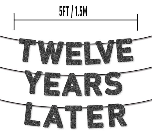 Pre-Strung 12th Anniversary Banner - Milestone Party Decor