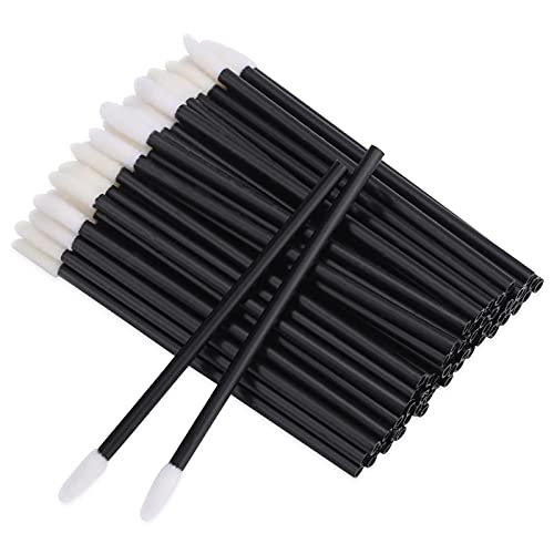 BTYMS 100-Piece Disposable Lip Gloss Applicators & Lint-Free Doe Foot Wands