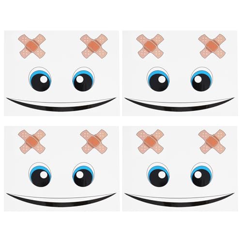 Robot Vacuum Cleaner Decorative Stickers - 4pcs Cute Face Eyes
