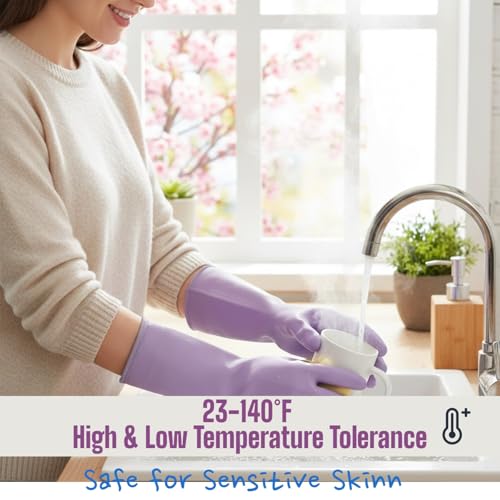 LIICHAAO Reusable Non-Latex Cleaning Gloves - Pack of 2