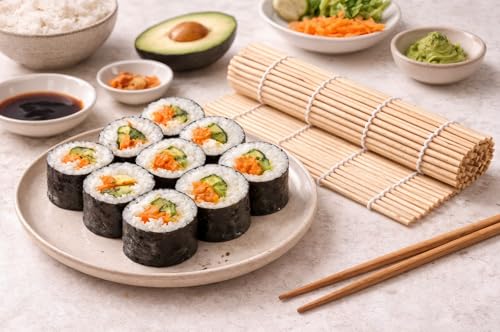 Bamboo Sushi Rolling Mat - Traditional Makisu for Perfect Rolls