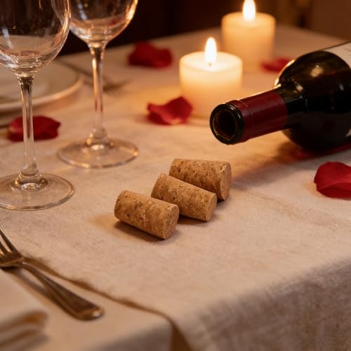 25 Pack Natural Tapered Corks for Wine Bottles & Crafts