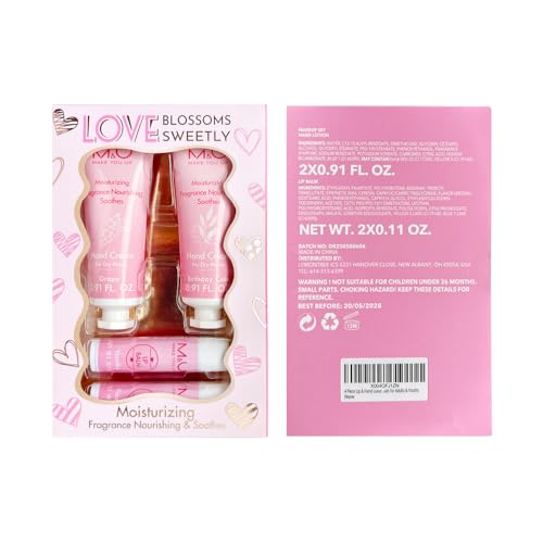 iBi Makeup 4-Piece Vegan Lip Balm and Hydrating Hand Cream Set
