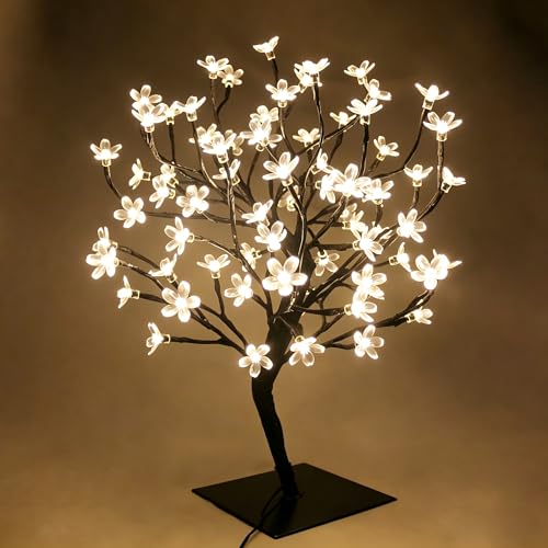23 Inch Cherry Blossom Tree Lights with 90 LEDs - Warm White, 6in Variation