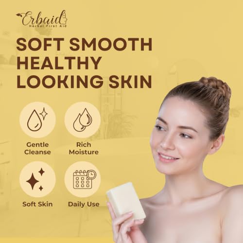 Erbaid Shea Butter Body Wash Bar with Goat Milk & Honey, 5 oz