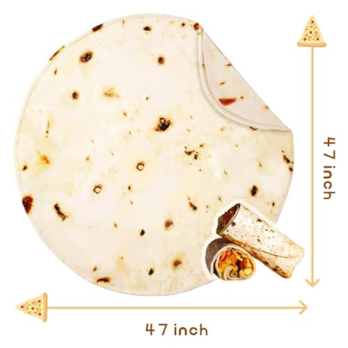 Bnuitland Burrito Blanket 47 Inches - Soft Double-Sided Taco Wrap