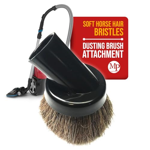 Horse Hair Vacuum Brush Attachment for Hard Floors & Delicate Surfaces - 1-1/4" Compatible