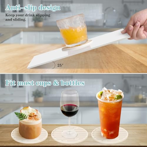 Heat Resistant Silicone Coasters - Non-Slip Drink Mats (4 Pack)