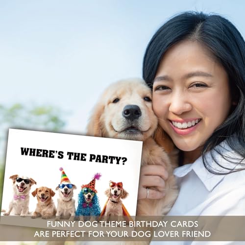 Gooji Funny Dog Birthday Card - Humorous Greeting for Women and Men