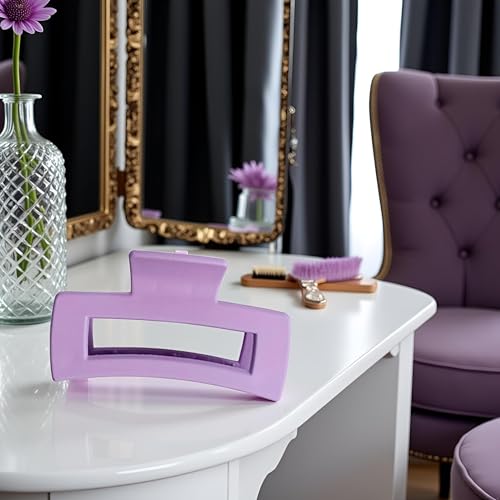 Purple Hair Claw Clip Retro Hollow Large Strong Hold for Women