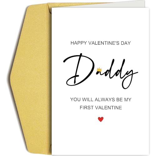 First Valentine's Day Card for Daddy from New Baby | 300gsm Paper