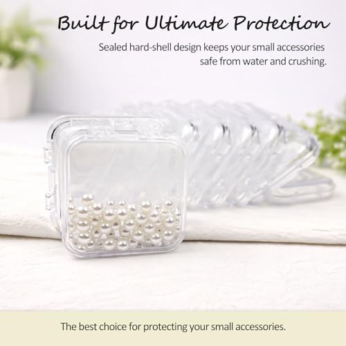 13-Piece Clear Press-On Nail Storage Boxes with 30 Adhesive Tapes