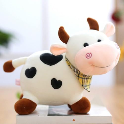 White Cow Plush Toy - 10.2 Inch Soft Stuffed Animal Pillow