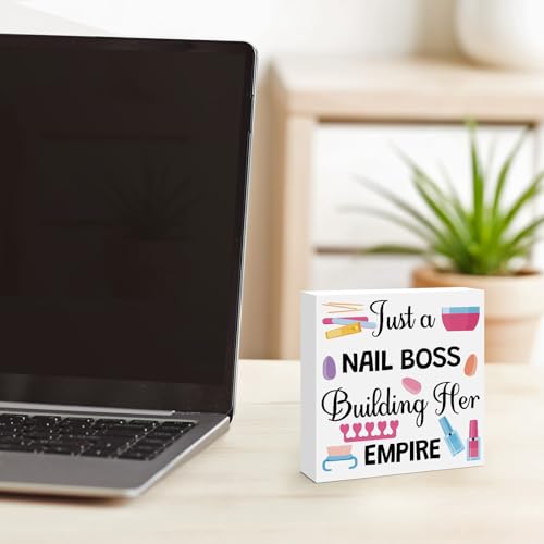 Nail Boss Wooden Box Sign - Gift for Nail Technicians & Artists