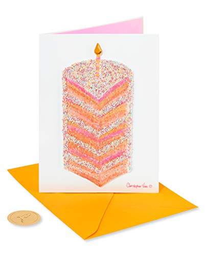 Papyrus Birthday Card - Big Slice of Happy Hand-Painted Keepsake Card