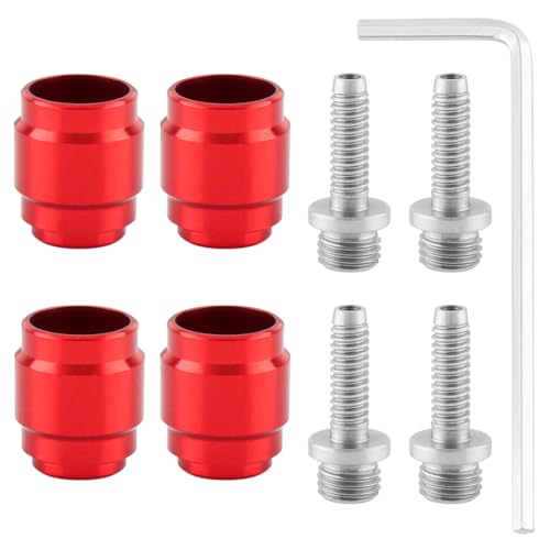 4 sets Bicycle Brake Olive Connecting Insert Kit for Avid SRAM Bike Hydraulic Disc StealthamaJig Brake Hose STEALTH-A-MAJIG Quick Install, Red