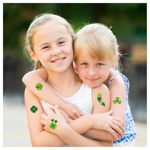 Partywind St. Patrick's Day Shamrock Temporary Tattoos - 10 Sheets