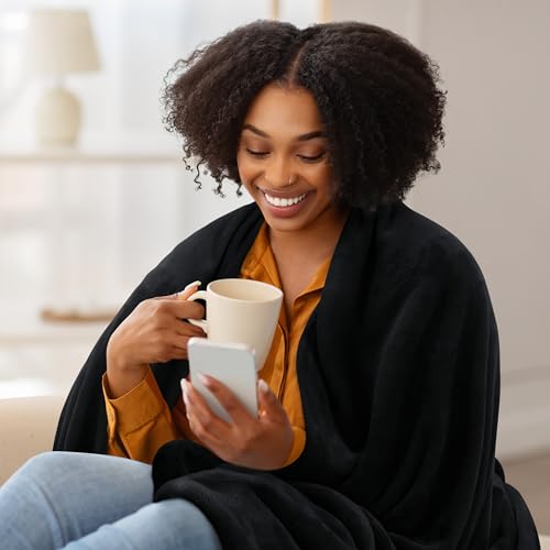 Utopia Bedding King Size Fleece Blanket - Black Plush Microfiber