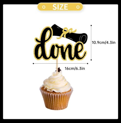 40 Graduation Cupcake Toppers for Class of 2026 Party
