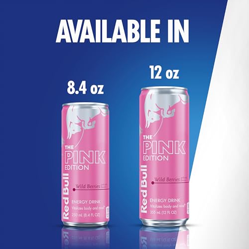 Red Bull Energy Drink, Pink Edition Wild Berries, 8.4 Fl Oz (24 Pack)
