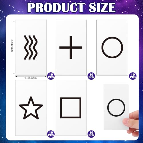 Ctosree Classic ESP Testing Cards - 50 Pcs Intuition Cards