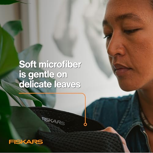Fiskars SunKiss Microfiber Plant Cleaning Cloth for Indoor Plant Care