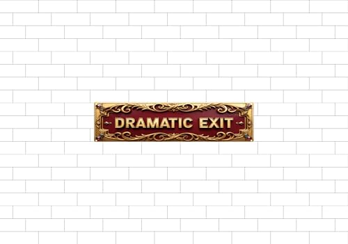 Dramatic Exit Vintage Tin Sign - 4x16 Inch Retro Metal Plaque for Home, Bar, Garage, Garden