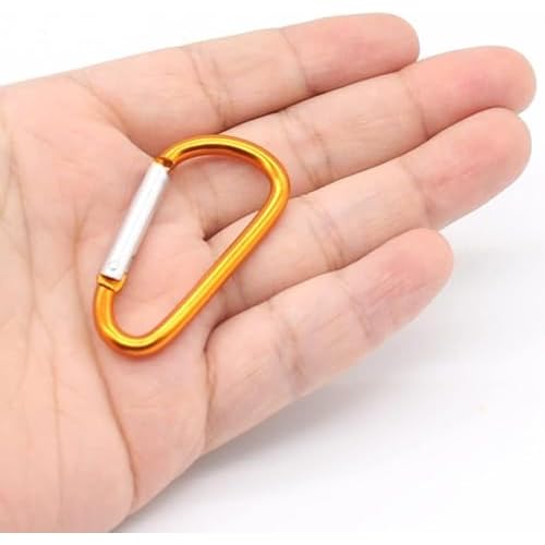 12PCS Carabiner Clip - 2.2" Aluminum Carabiner D Ring Shape,Key Chain Clip Hook,Keychain Clip,Multipurpose for Camping, Hiking,Backpacking or Other Outdoor Activities,Multicolor.