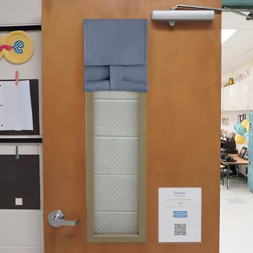 NICETOWN Stone Blue Lockdown Shade 8"W x 36"L - Full Blackout Curtain