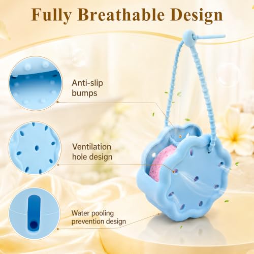 Windspeed Silicone Shower Steamer Holder with Suction Cups - 2 Pack, Yellow & Blue