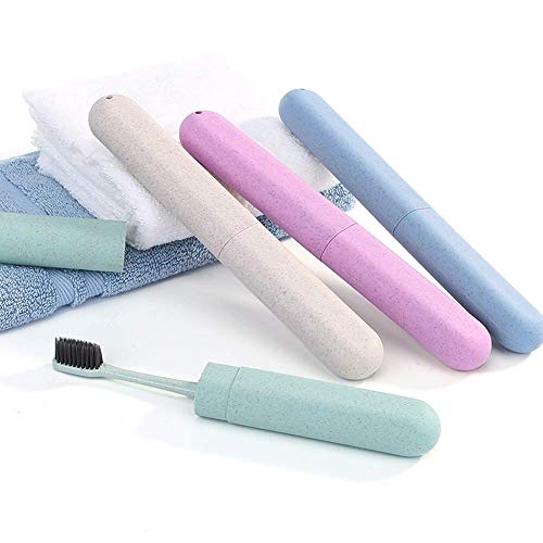 Hooqict 4 Pack Travel Toothbrush Case Portable Plastic Holder