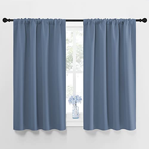 NICETOWN Thermal Insulated Blackout Curtains - Stone Blue, 42x48