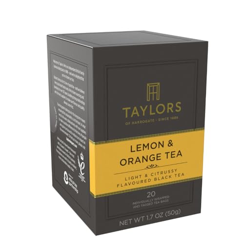 Taylors of Harrogate Lemon & Orange Black Tea Bags - 20ct (Pack of 6)