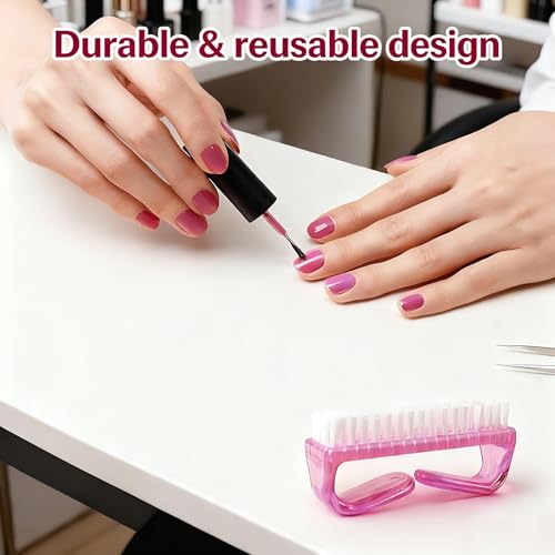 YOFAN 6-Pack Nail & Toe Scrub Brushes - Oversized Non-Slip Grip