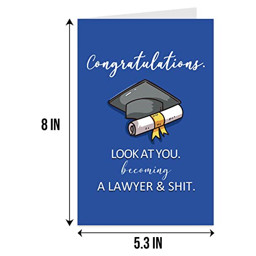 Funny Graduation Card for Law Students - Celebrate Becoming a Lawyer