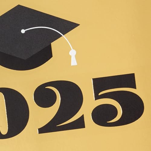 Hallmark Graduation Thank You Cards 2025 - Black & Gold (40 Count)