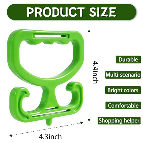 Heavy Duty Grocery Bag Handle Carrier - Pack of 2, Holds Up to 80lbs