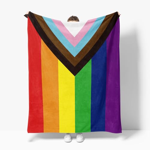 Ultra Soft LGBT Flannel Throw Blanket 40x50 for All Seasons