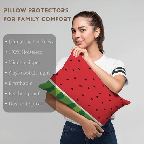 Watermelon Throw Pillow Cover 12x20 Inches - Summer Decor (Pack of 1)