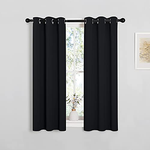NICETOWN Blackout Curtains 29" x 45" - Thermal Insulated Grommet Drapes (2 Pk)